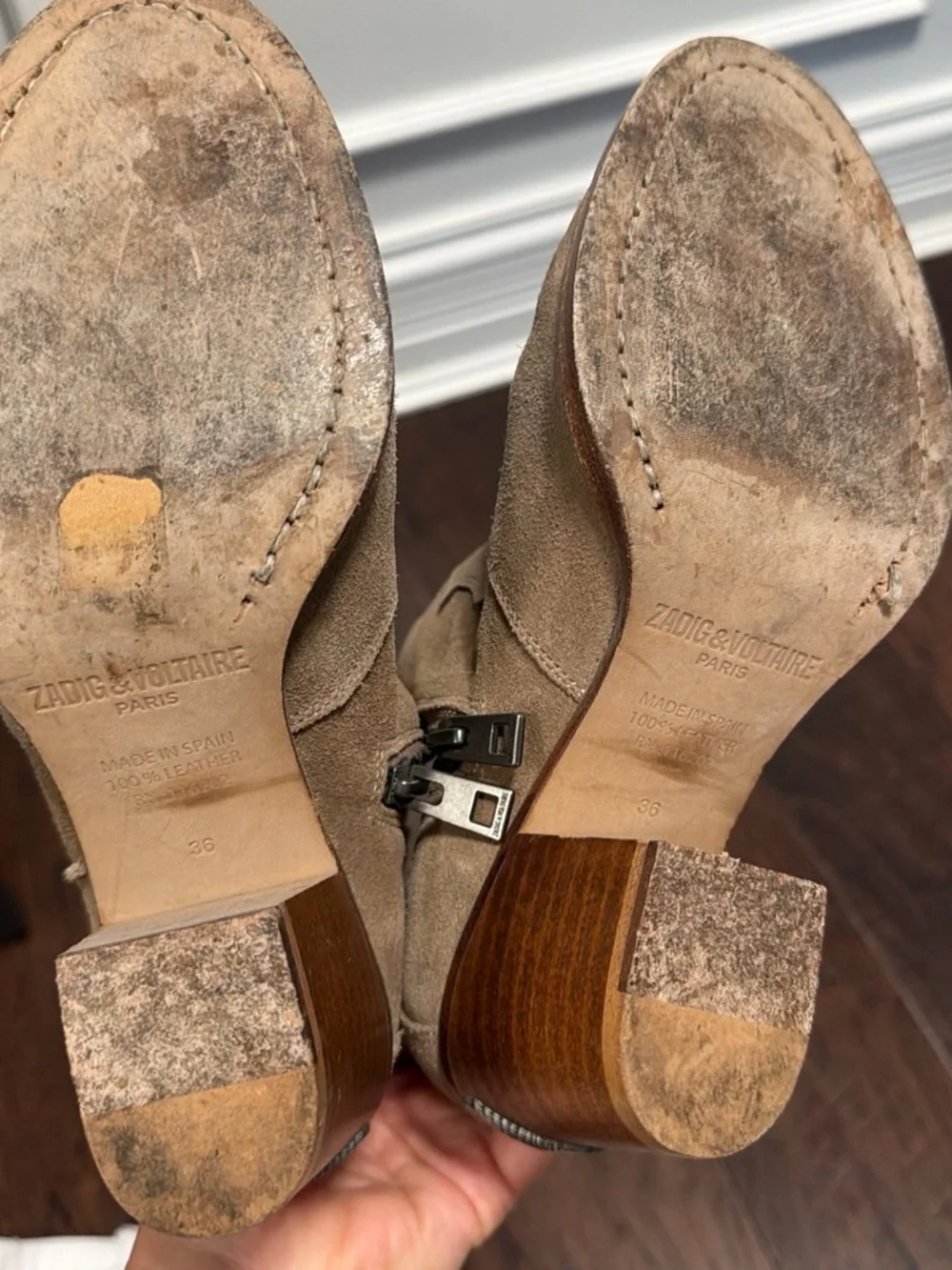 Zadig & Voltaire Tan Suede Ankle Booties